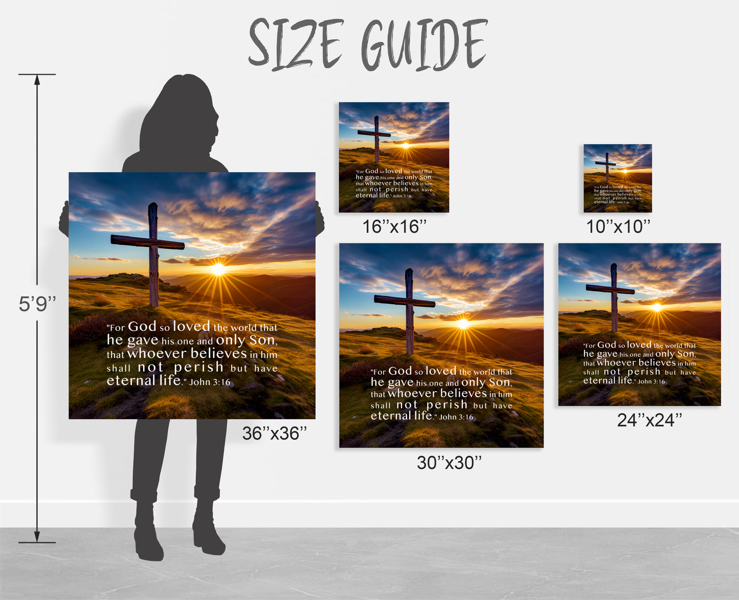 John 3:16 canvas print for god so loved the world
