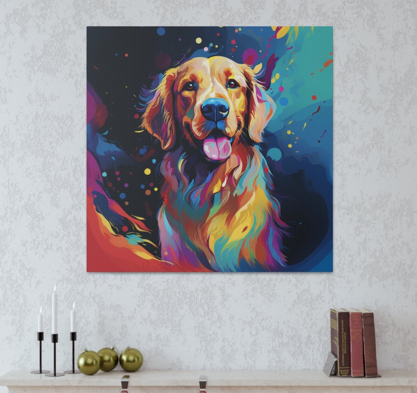 modern art Golden Retriever art