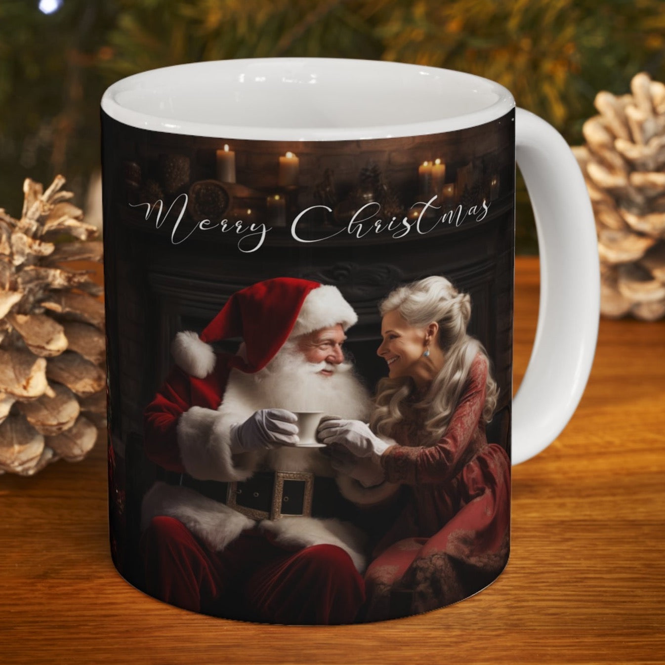Mr. and Mrs. Claus Christmas Coffee Mug Christmas Santa Claus Coffee Mugs