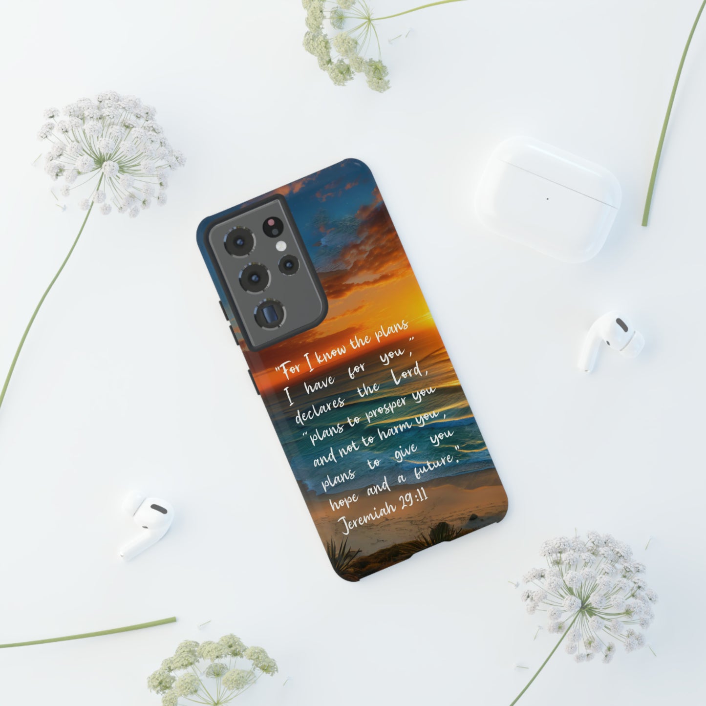 Jeremiah 29:11 Tough Christian Phone Case iPhone Samsung Galaxy Google Pixel I Know The Plans I Have For You Christian Cell Phone Cases