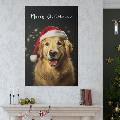 Christmas Golden Retriever canvas prints