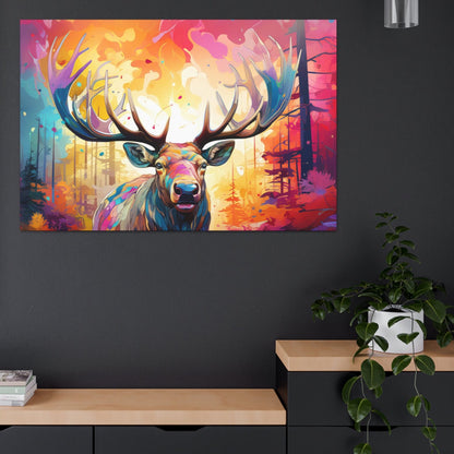 modern wall art of moose
