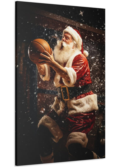 santa claus playing basketball aesthetic picture