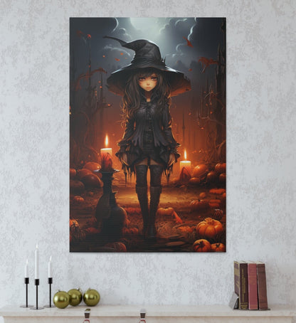 pretty young witch wall decor