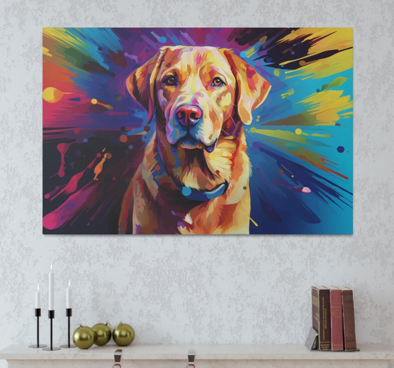modern art golden lab dog art prints