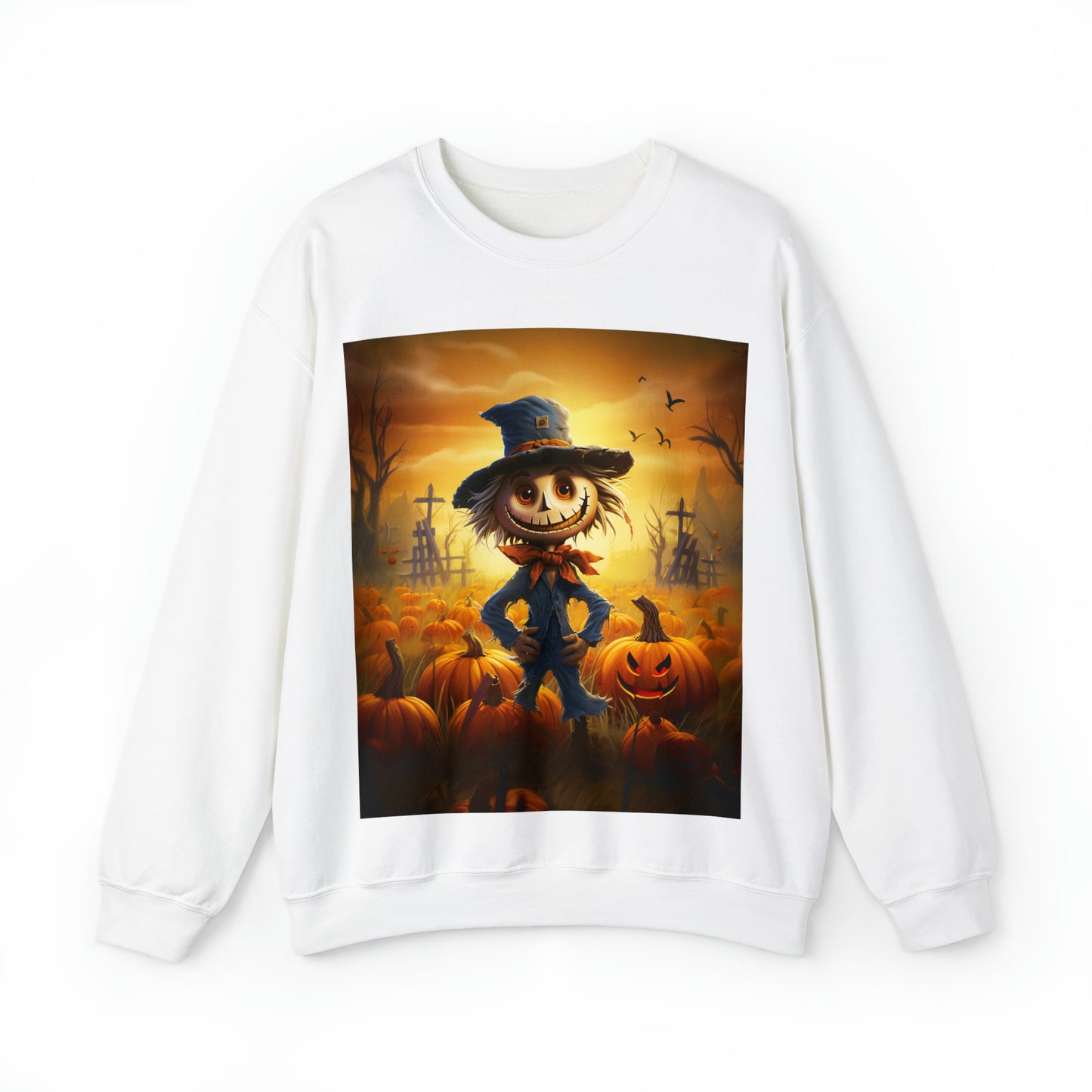 Scarecrow Halloween Sweatshirt Men's Women's Black Grey White Small Medium Large XL XXL XXL Halloween Sweatshirts