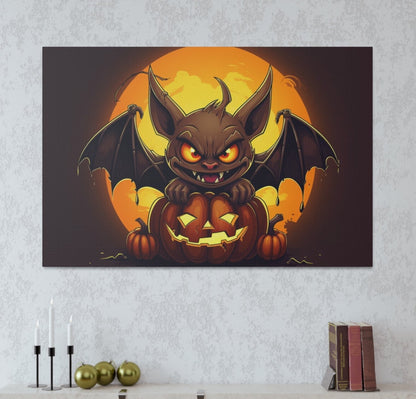 halloween bats poster art