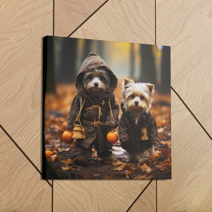 dog Halloween canvas prints