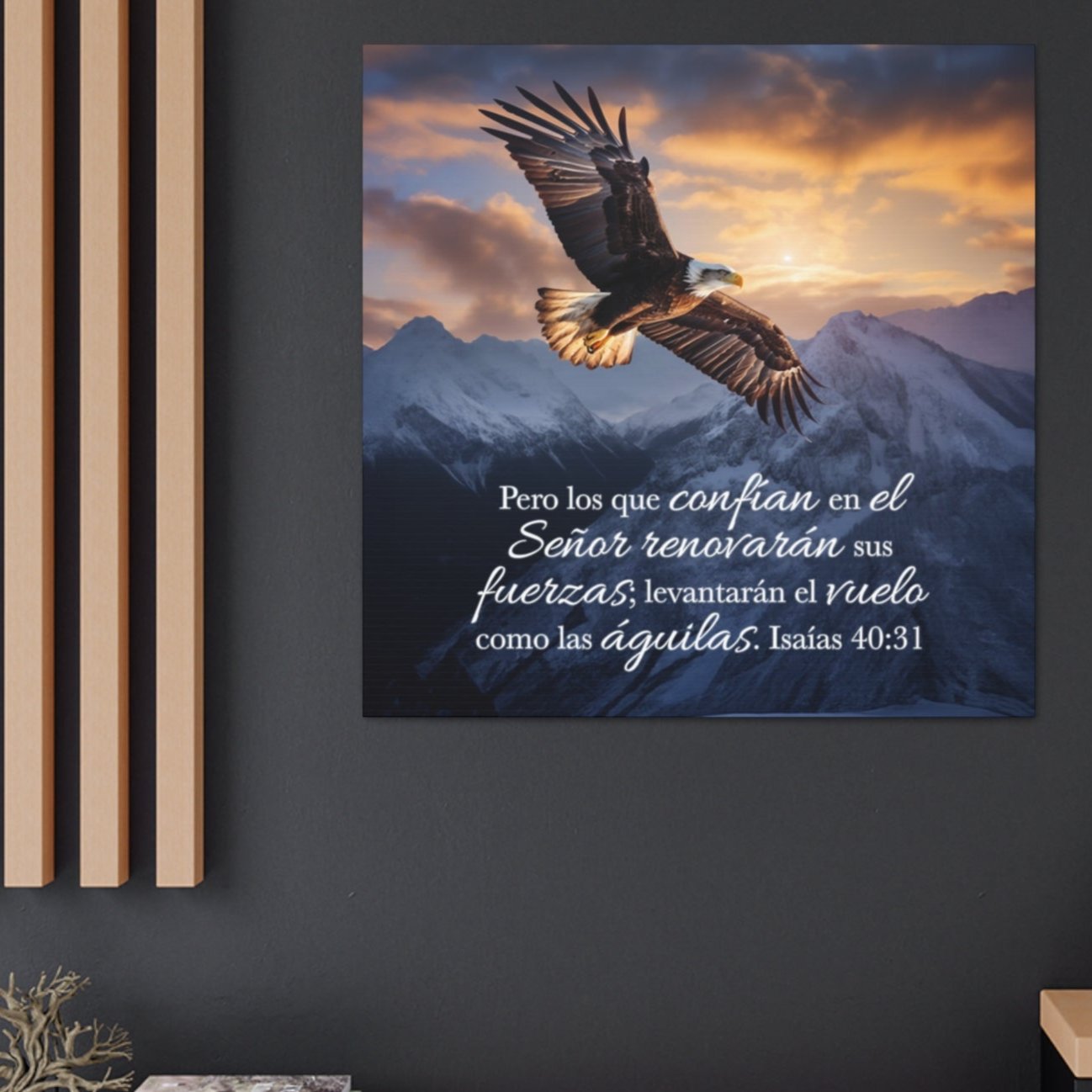 Isaiah 40:31 scripture wall art spanish