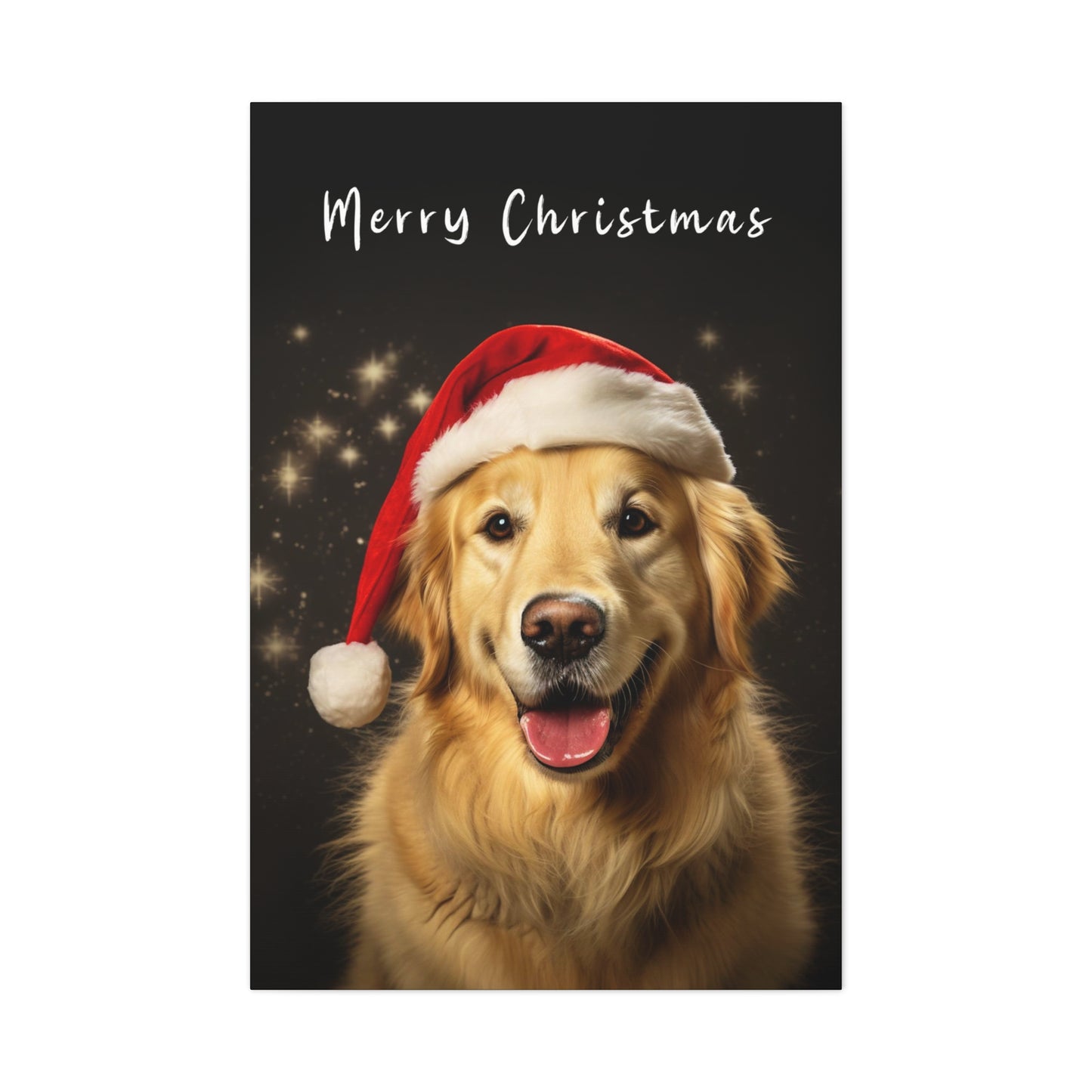 Golden Retriever Christmas wall art ideas