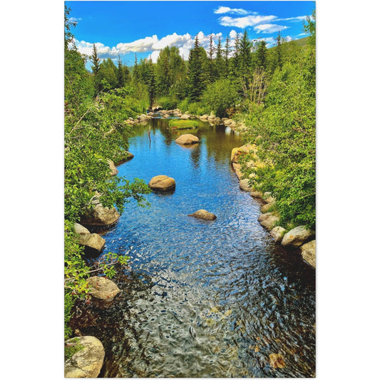 colorado river aesthetic wall decor, aesthetic mountain stream wall decor art