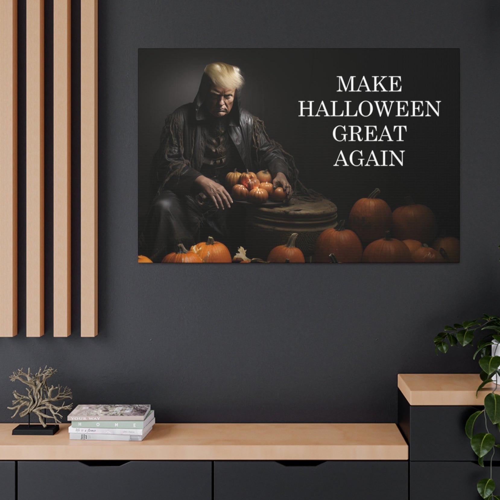 Donald Trump humorous Halloween art decor