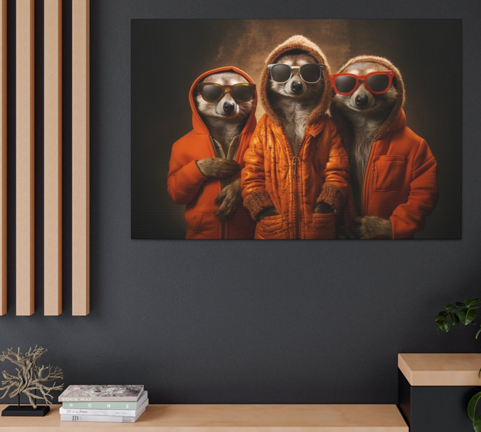 Meerkat stretched canvas print