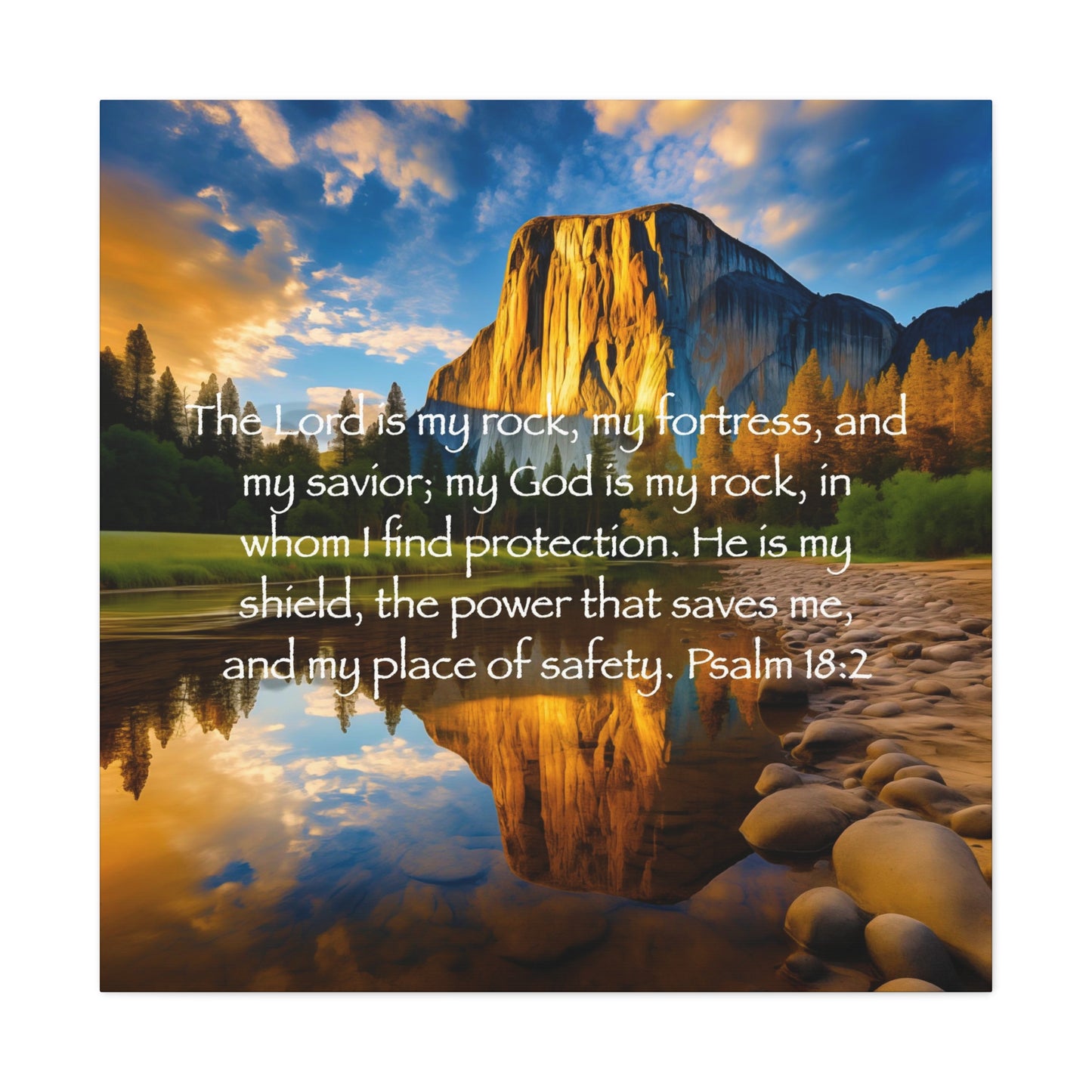 Christian art picture gifts the lord is my rock, Psalm 18:2 wall decor gifts for Christians