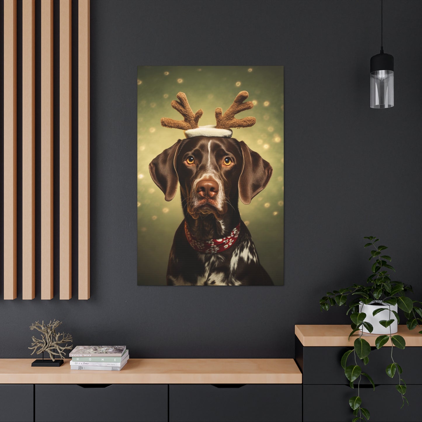 Christmas German Shorthaired Pointer wall decor