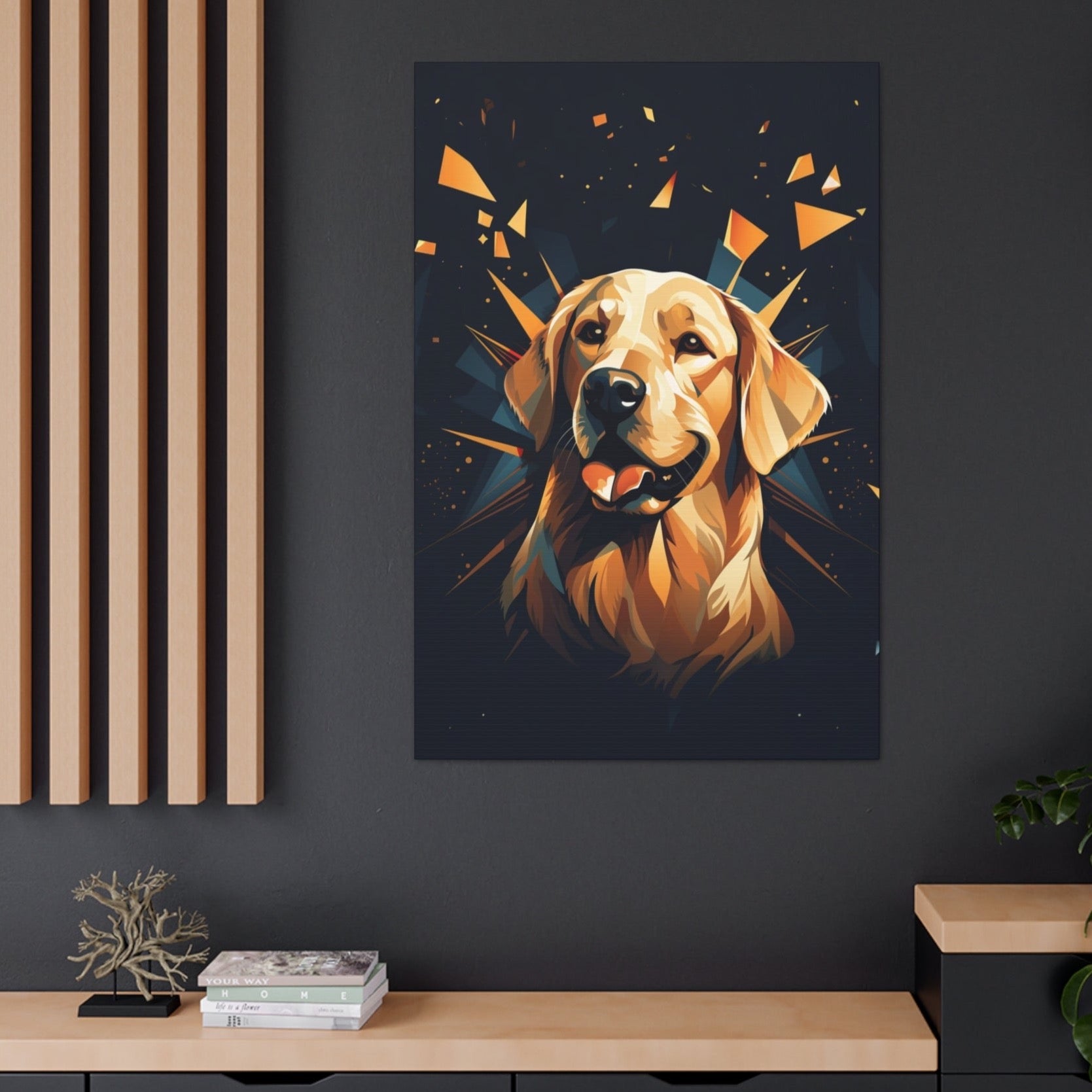 art deco golden retriever dog art prints