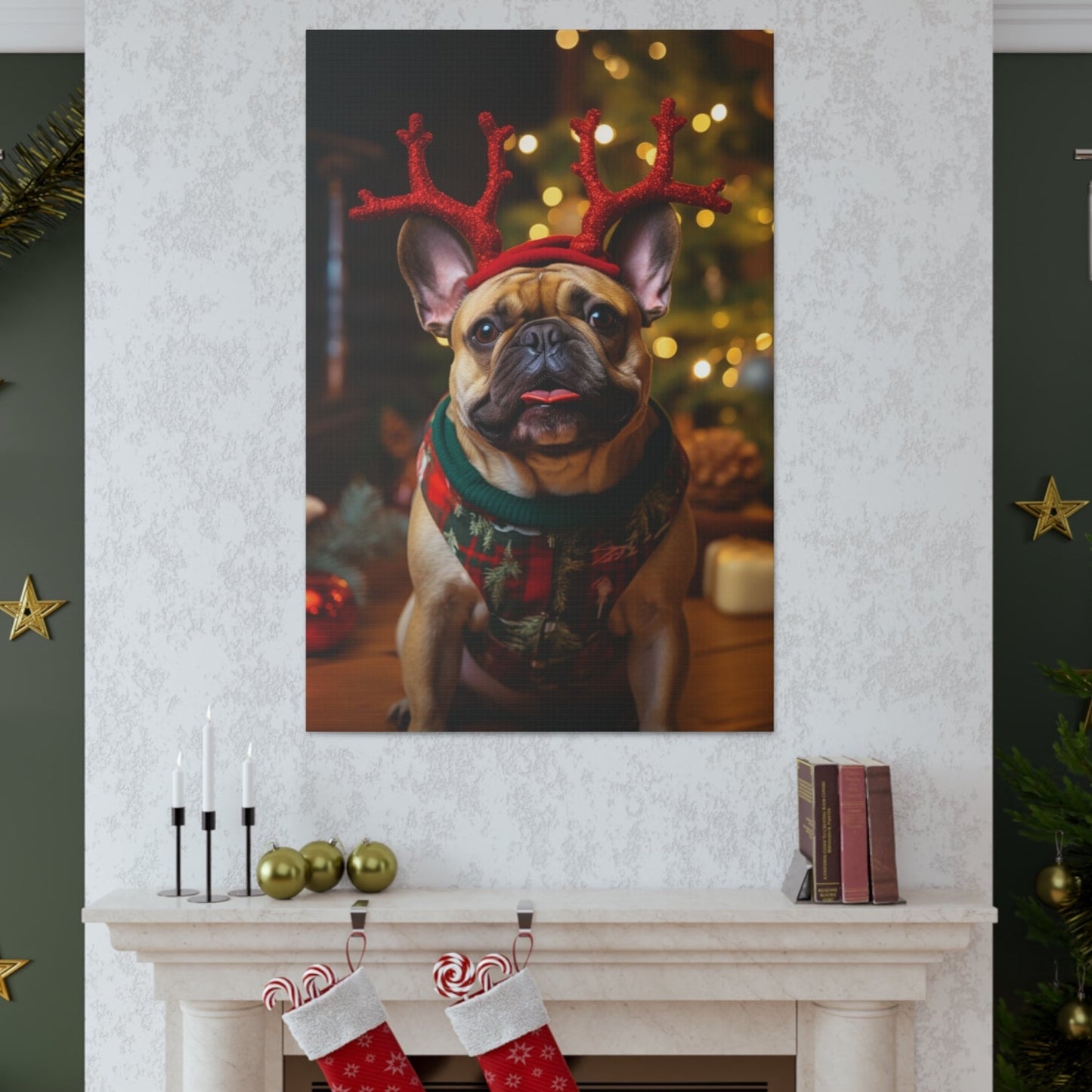 Cute Bulldog Christmas decor