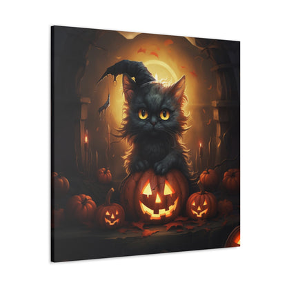Halloween black cat art prints
