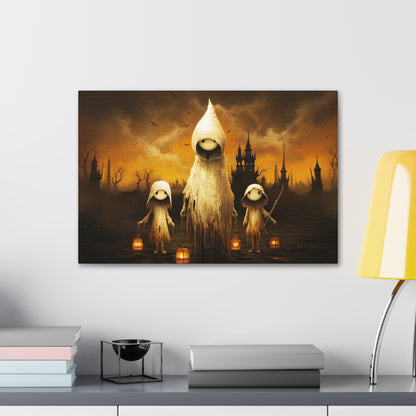 ghost trick-or-treaters wall decor