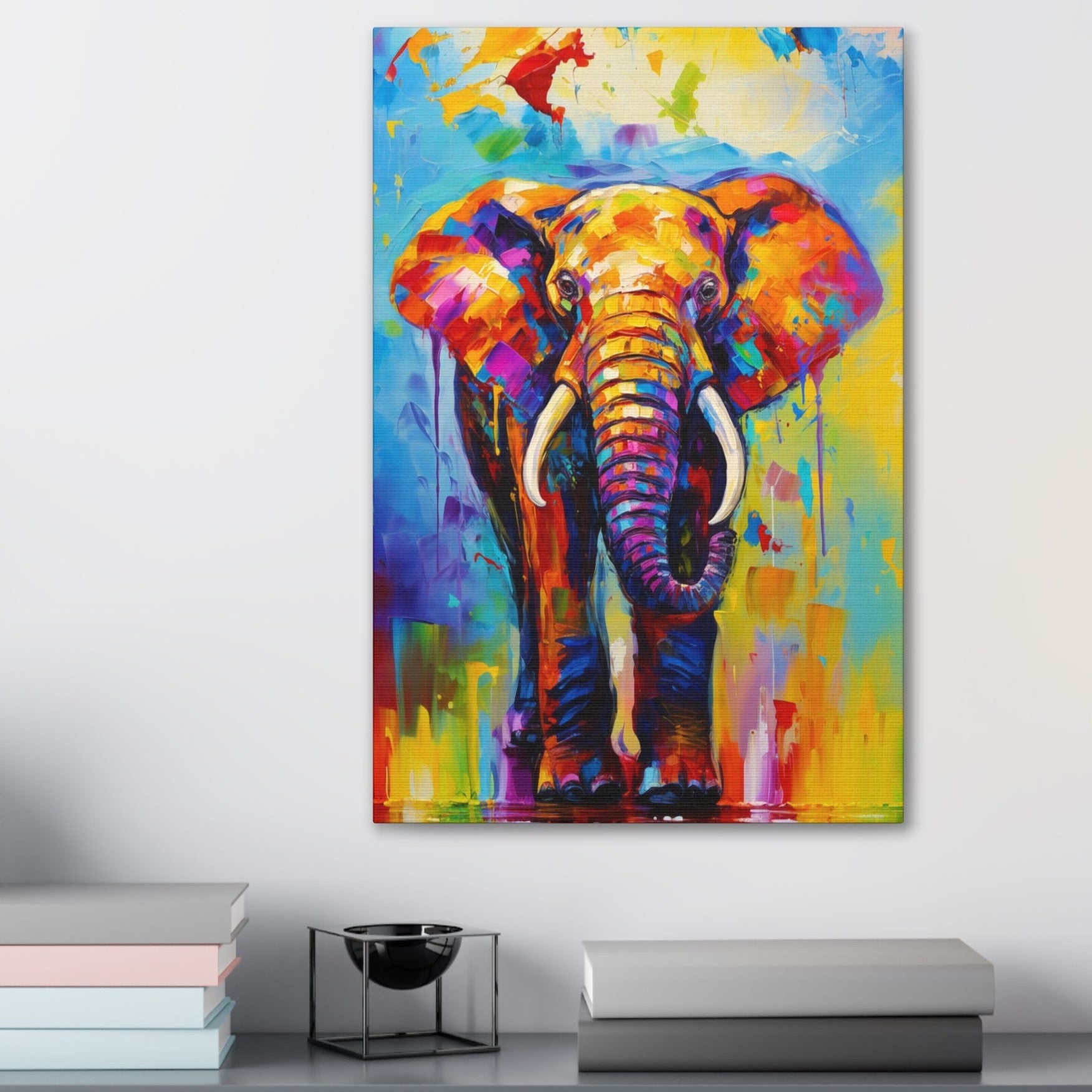 modern art elephant wall decor
