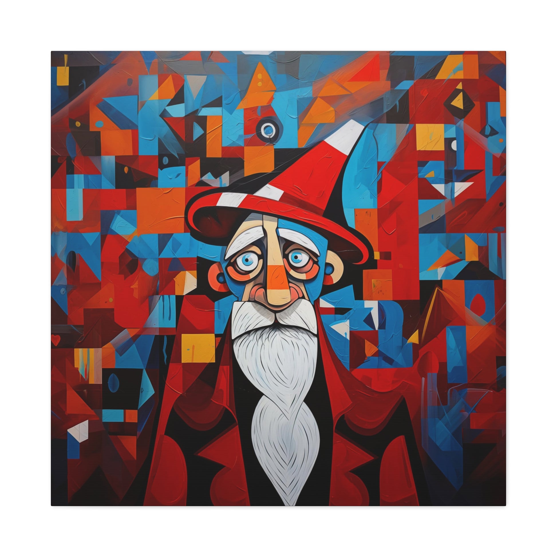 Christmas Santa art Picasso style