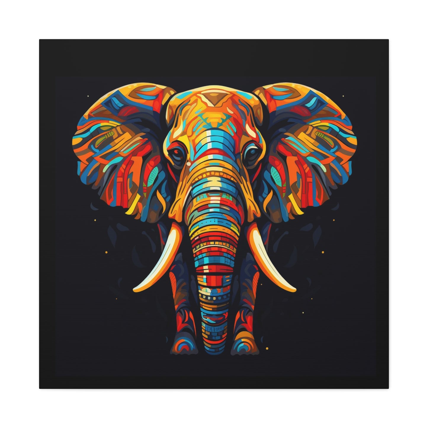 art deco elephant canvas print