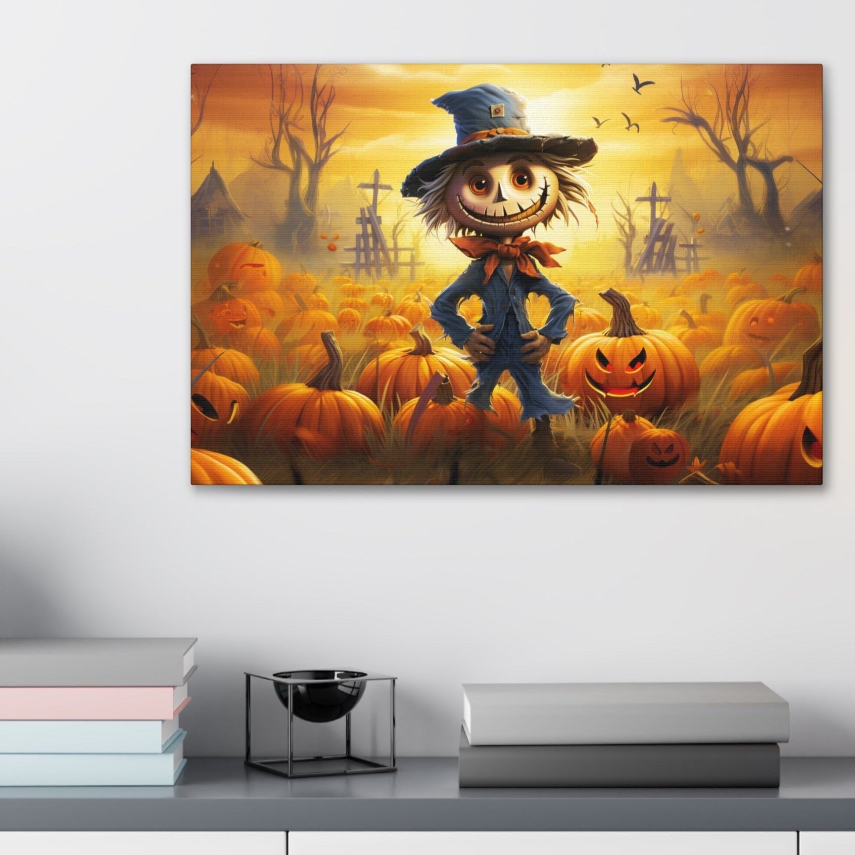 scarecrow halloween art prints