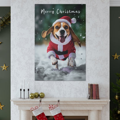 Merry Christmas Beagles canvas prints