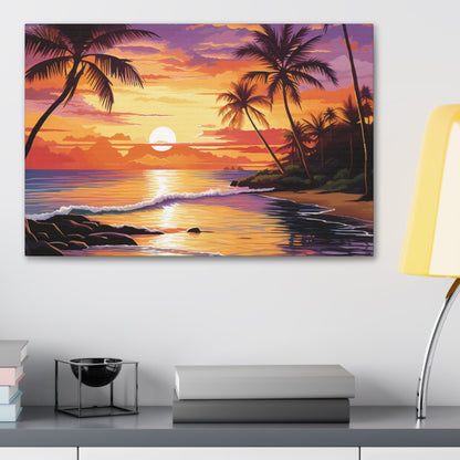 tropical sunset wall decor