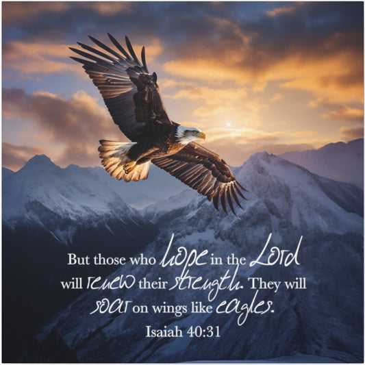 bible scripture christian art gifts isaiah 40:31, on eagles wings christian wall decor