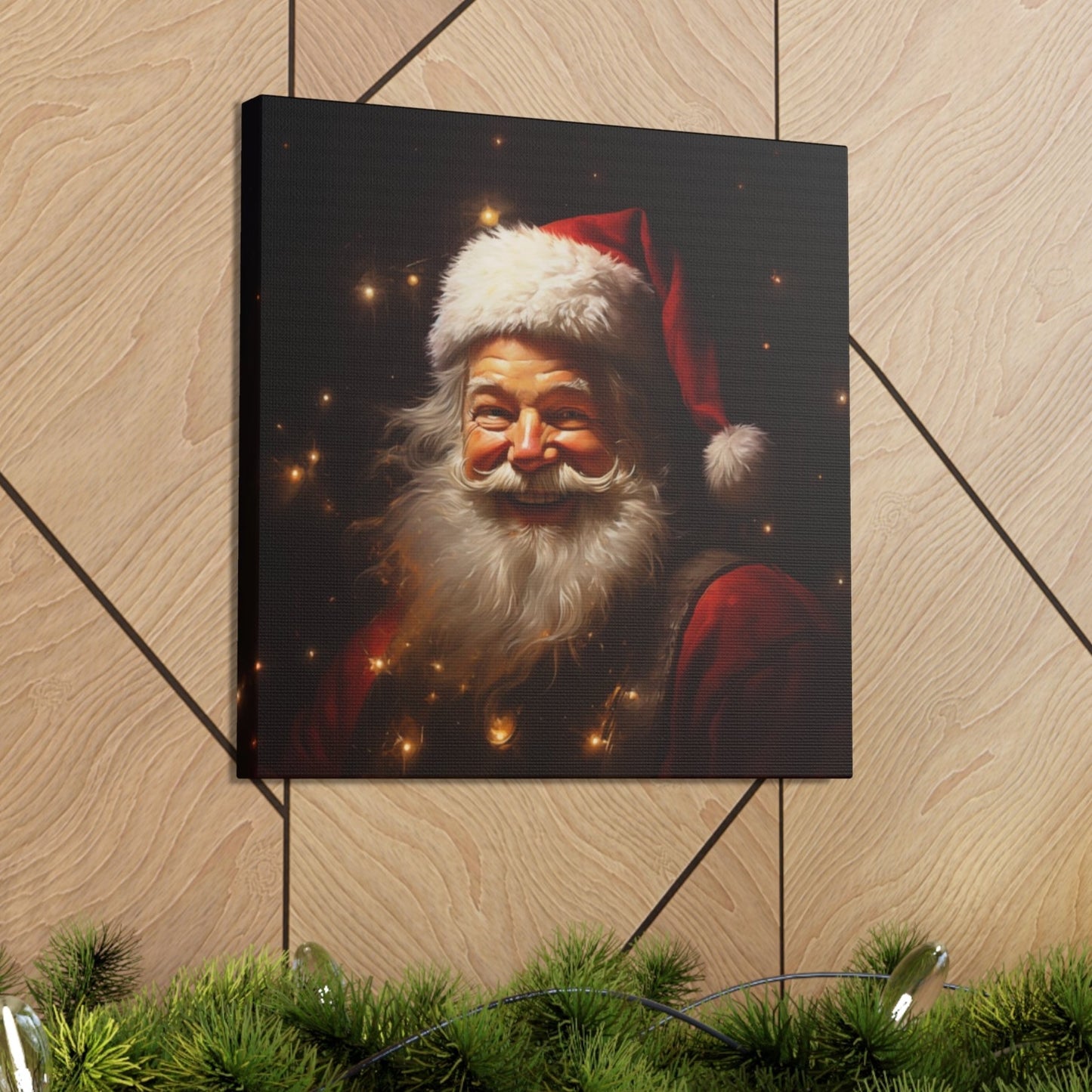 Santa Claus smiling Christmas art print