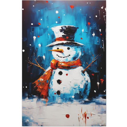 Snowman Christmas wall decor art prints