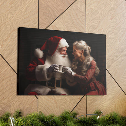 Mr Mrs Claus Christmas art prints