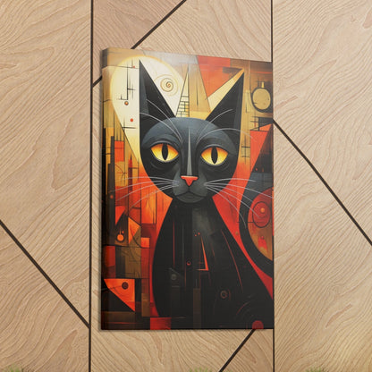 Halloween scene art Picasso black cats