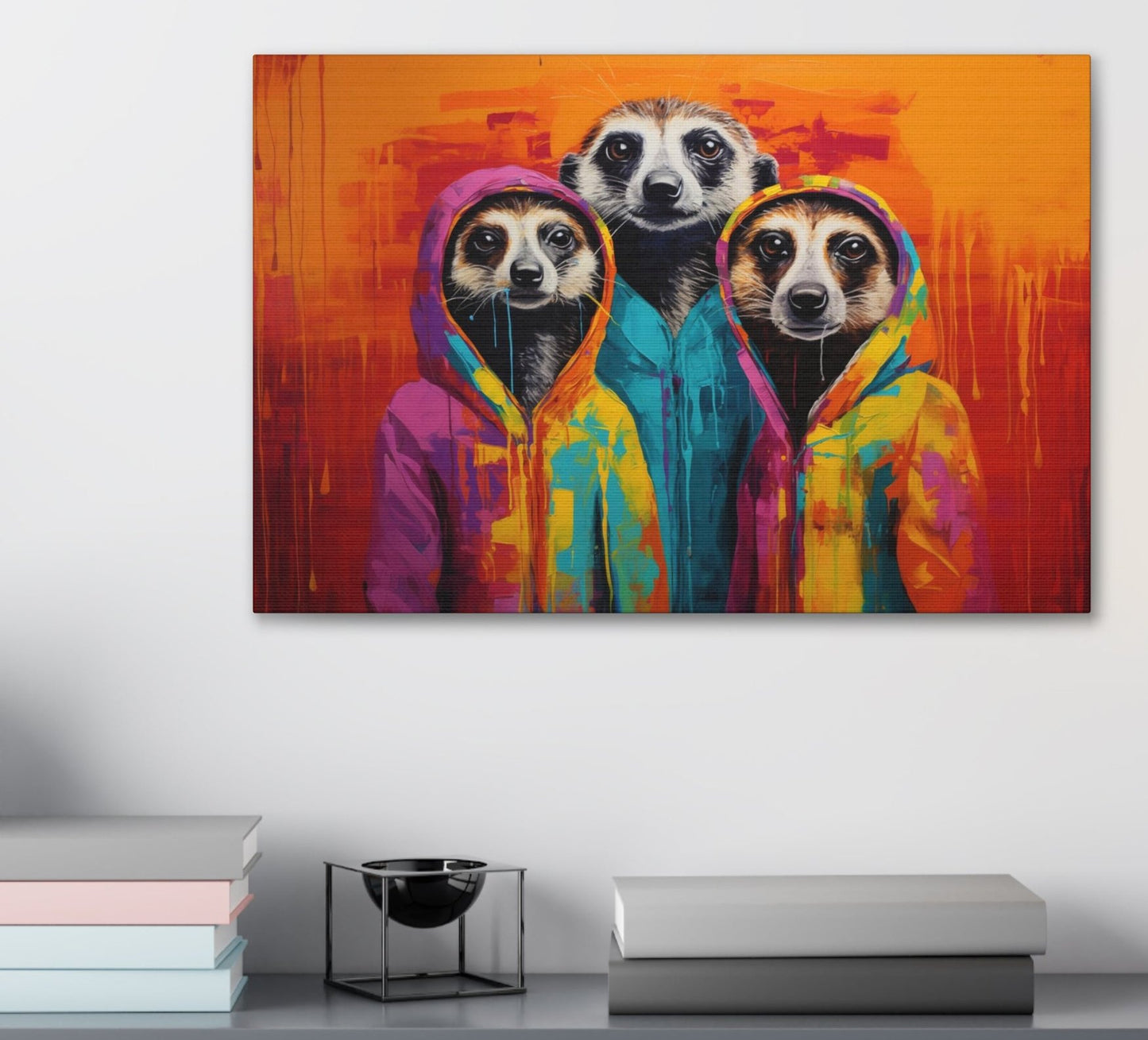 modern art meerkat wall art