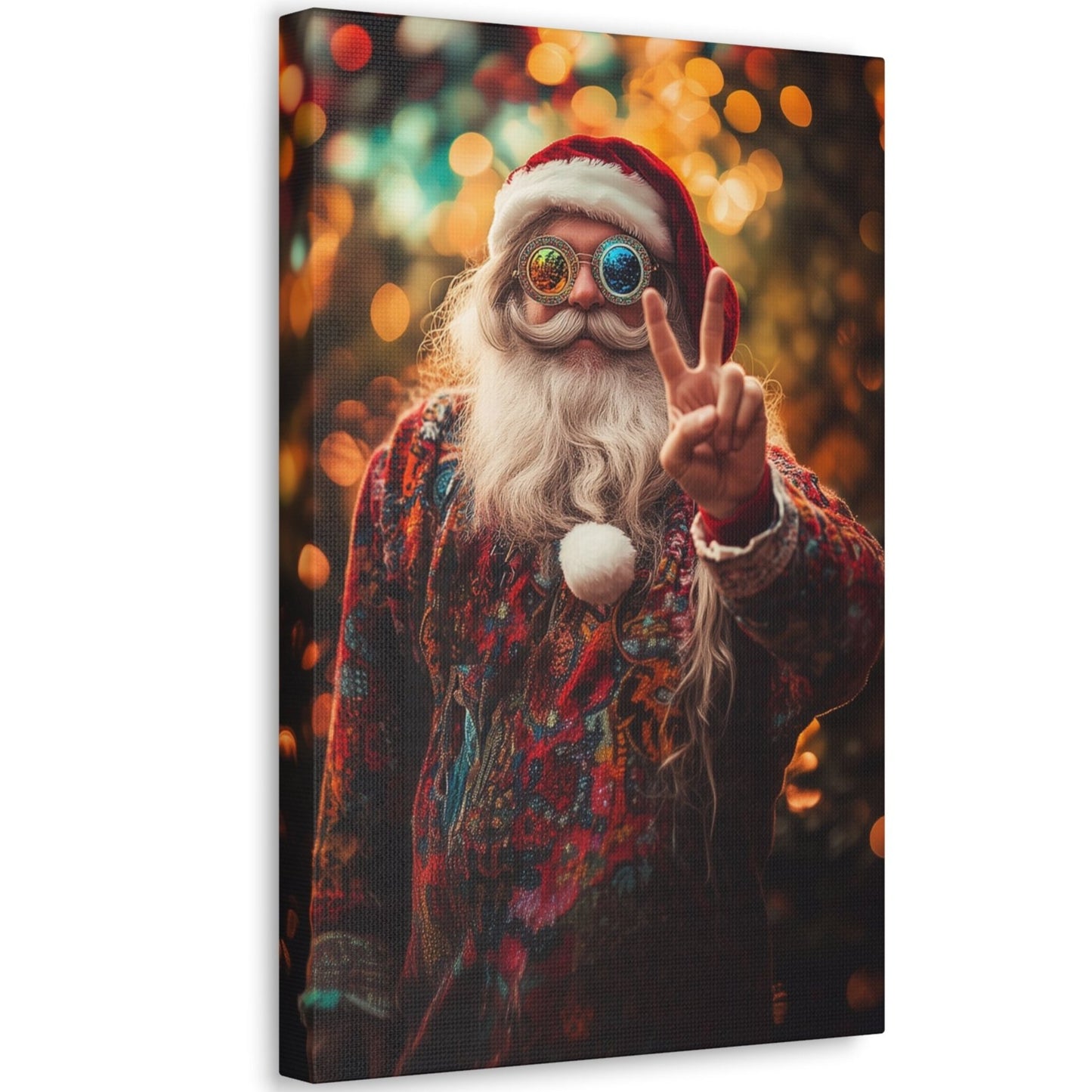 Santa hippie wall art ideas, Santa hippie canvas prints