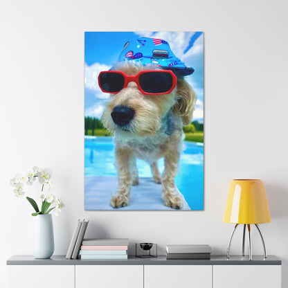 funny dog wall art painting