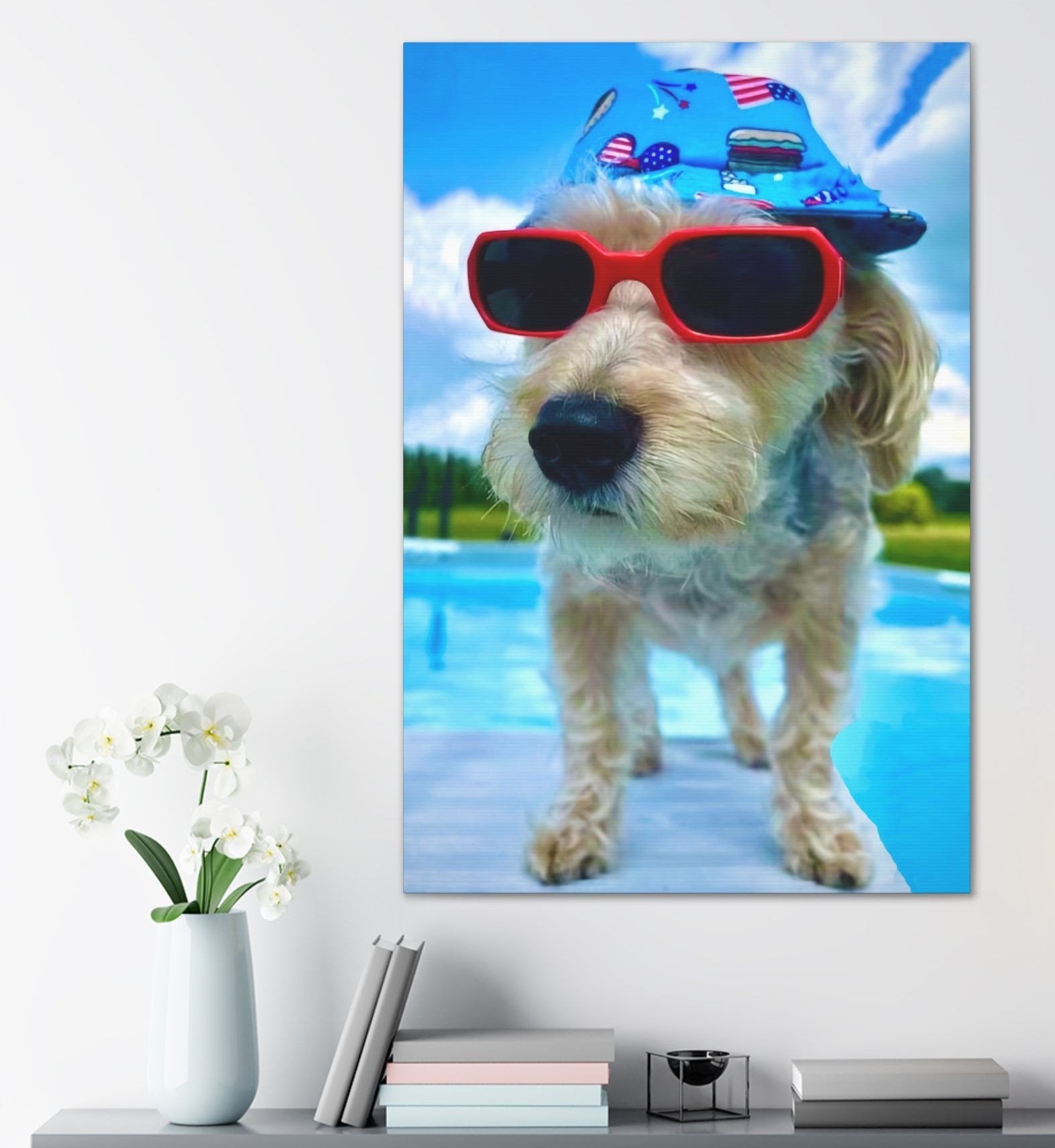 funny dog wall art painting