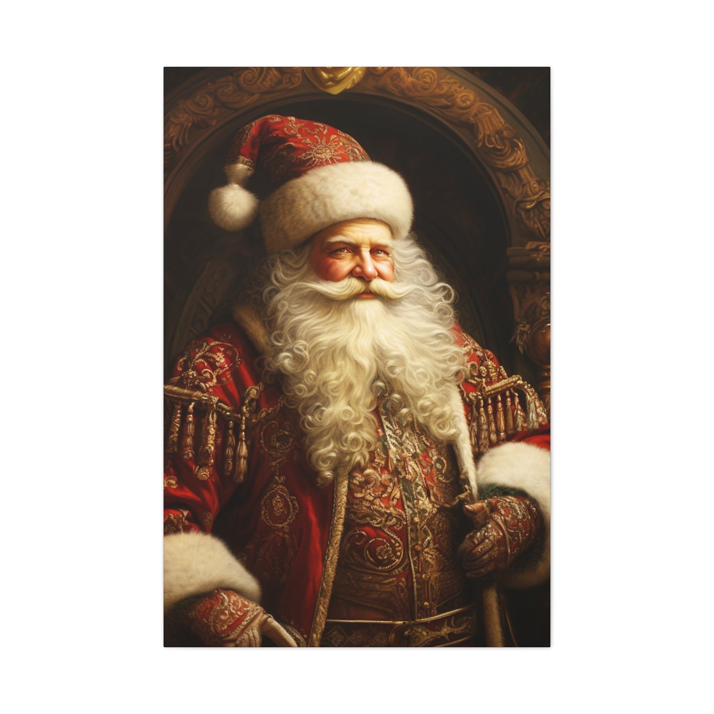 victorian christmas decor indoor, aesthetic victorian santa claus wall art