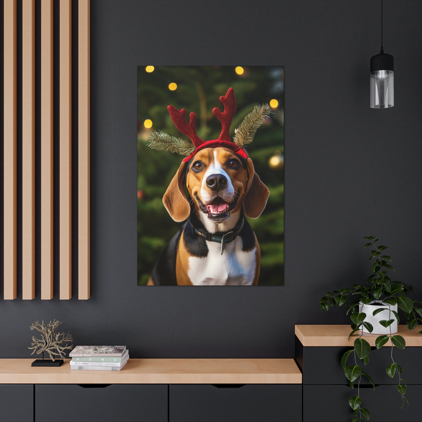 Christmas Beagles wall decor