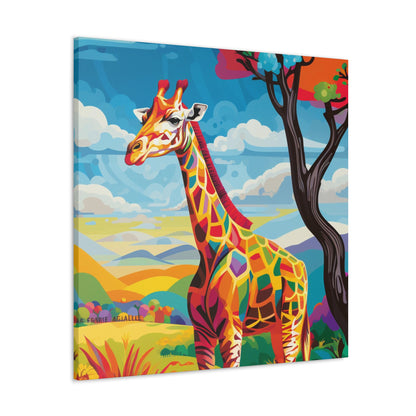 colorful giraffes wall decor