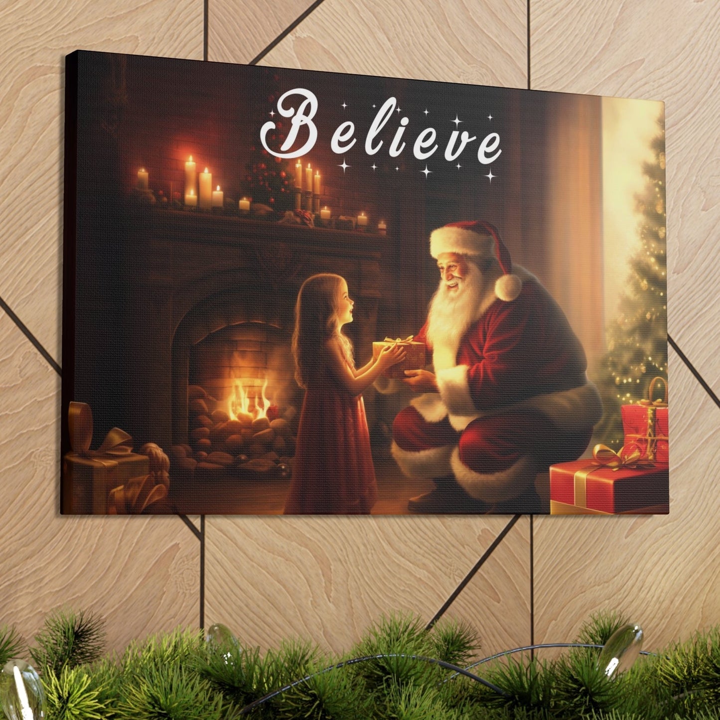 Christmas wall decor ideas Santa Claus