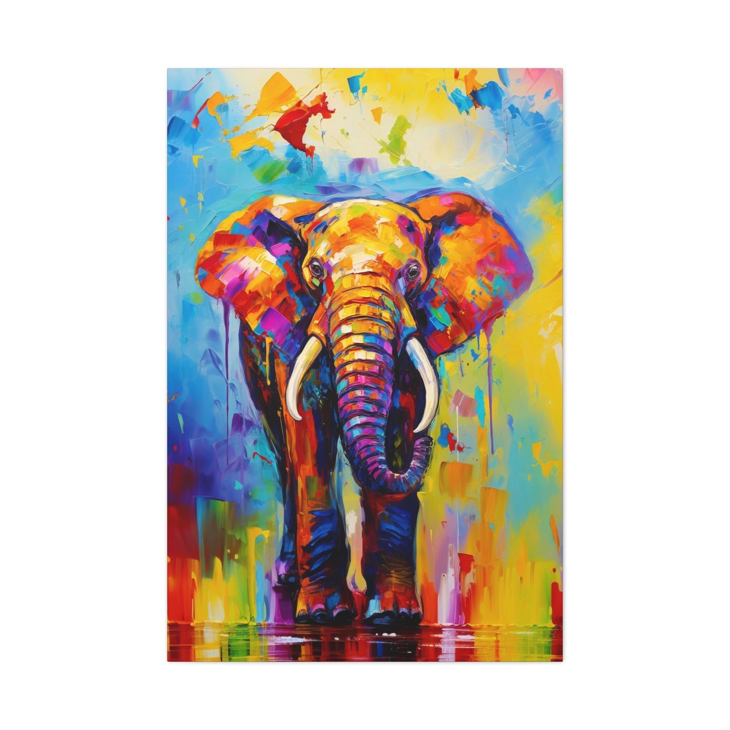 modern art elephant canvas print