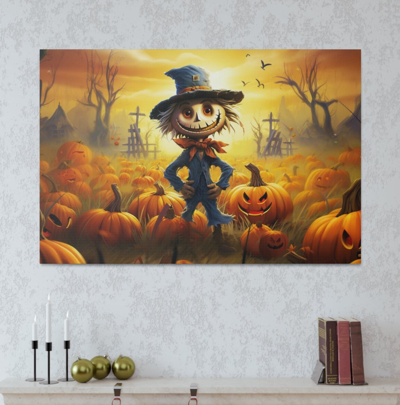 halloween poster art scarecrows