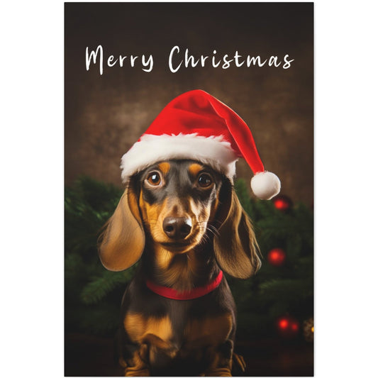 Dachshund Christmas wall art ideas