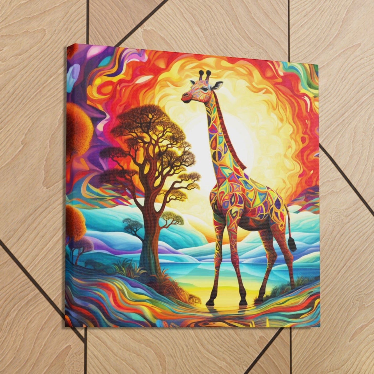 giraffe art deco wall decor