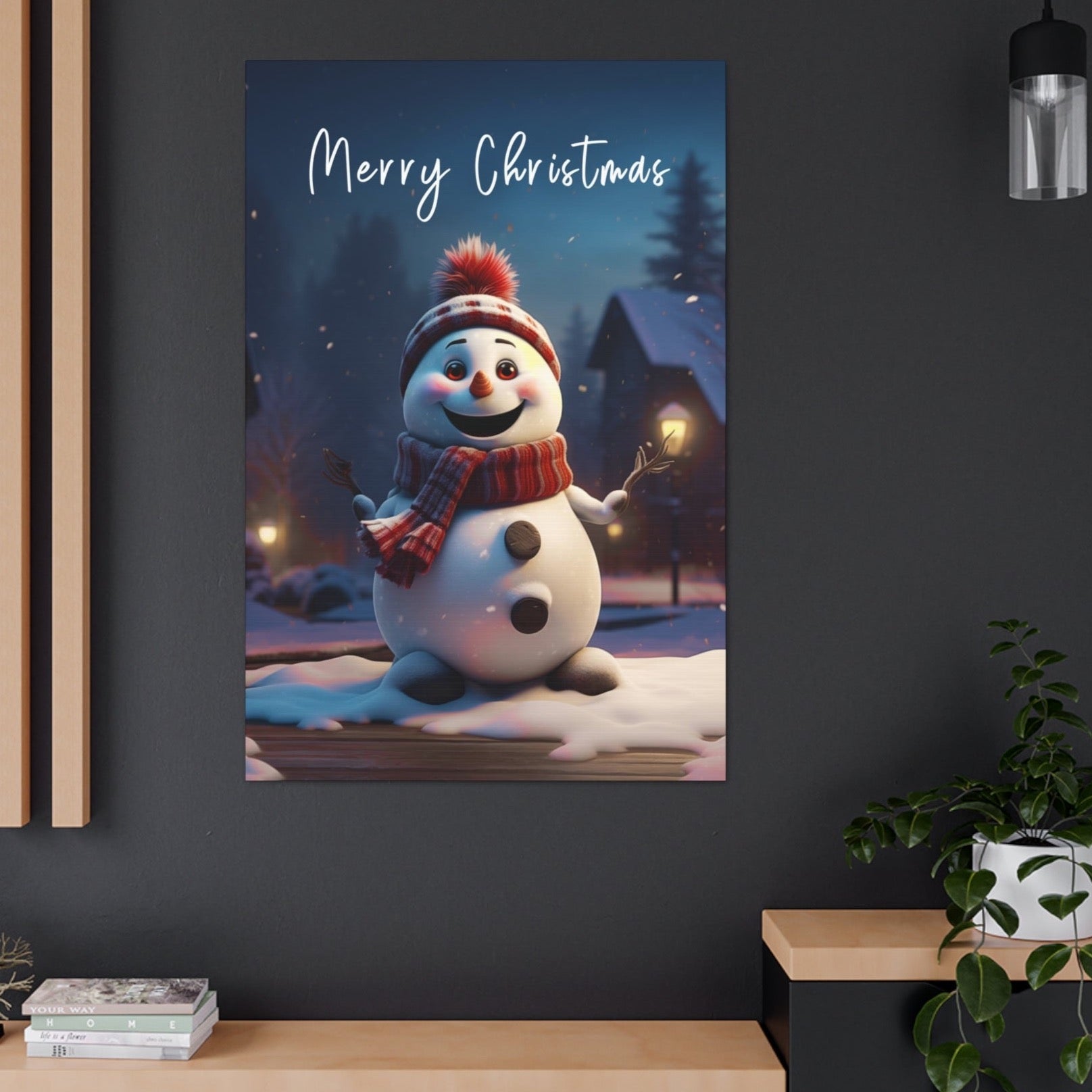 Christmas snowman wall decor ideas