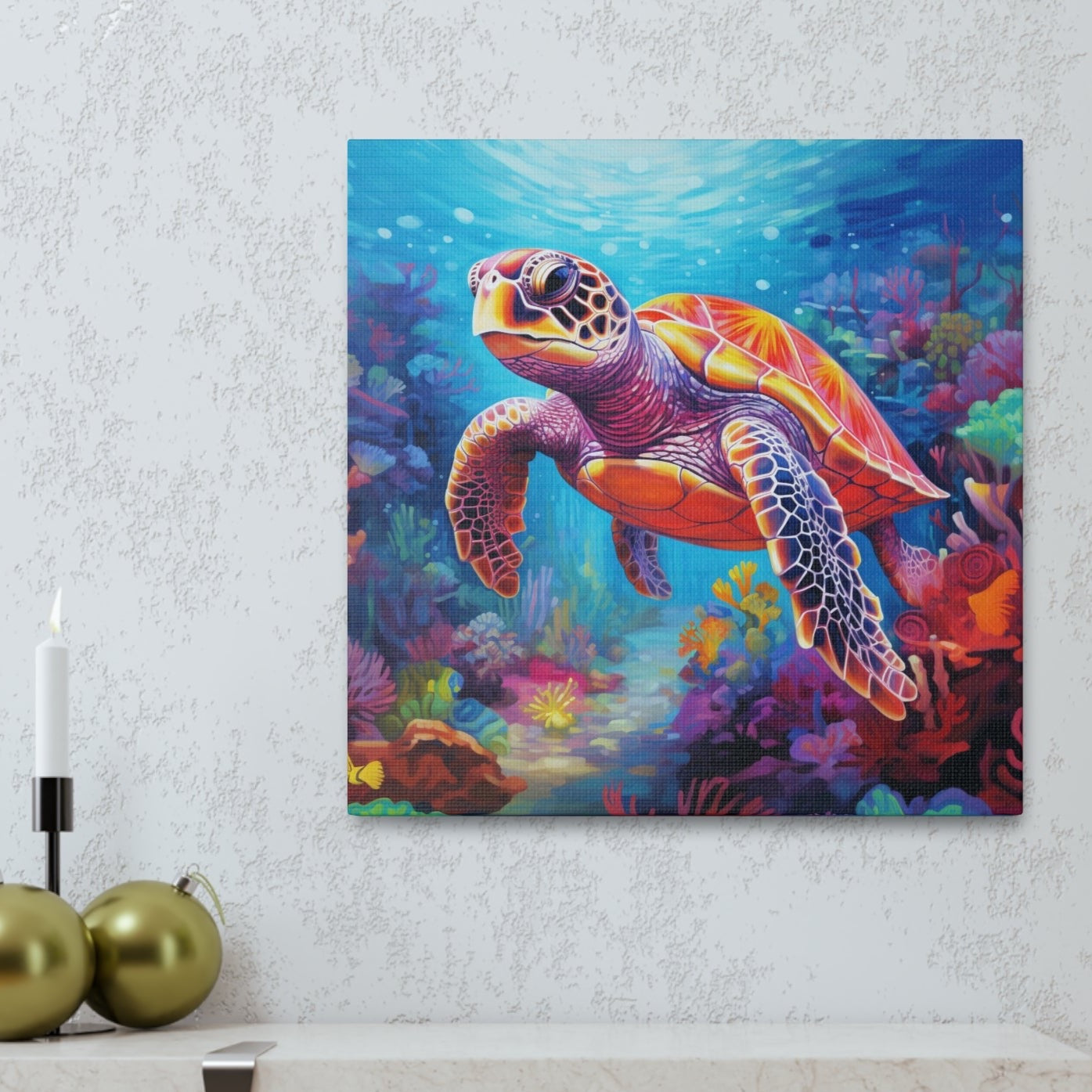sea turtle wall decor,  modern art sea turtle decor art prints