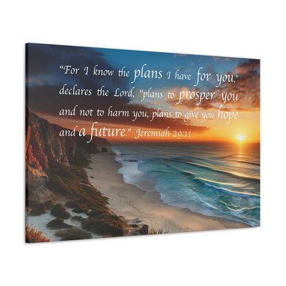 Christian wall art decor, Christian art canvas i know the plans i have for you