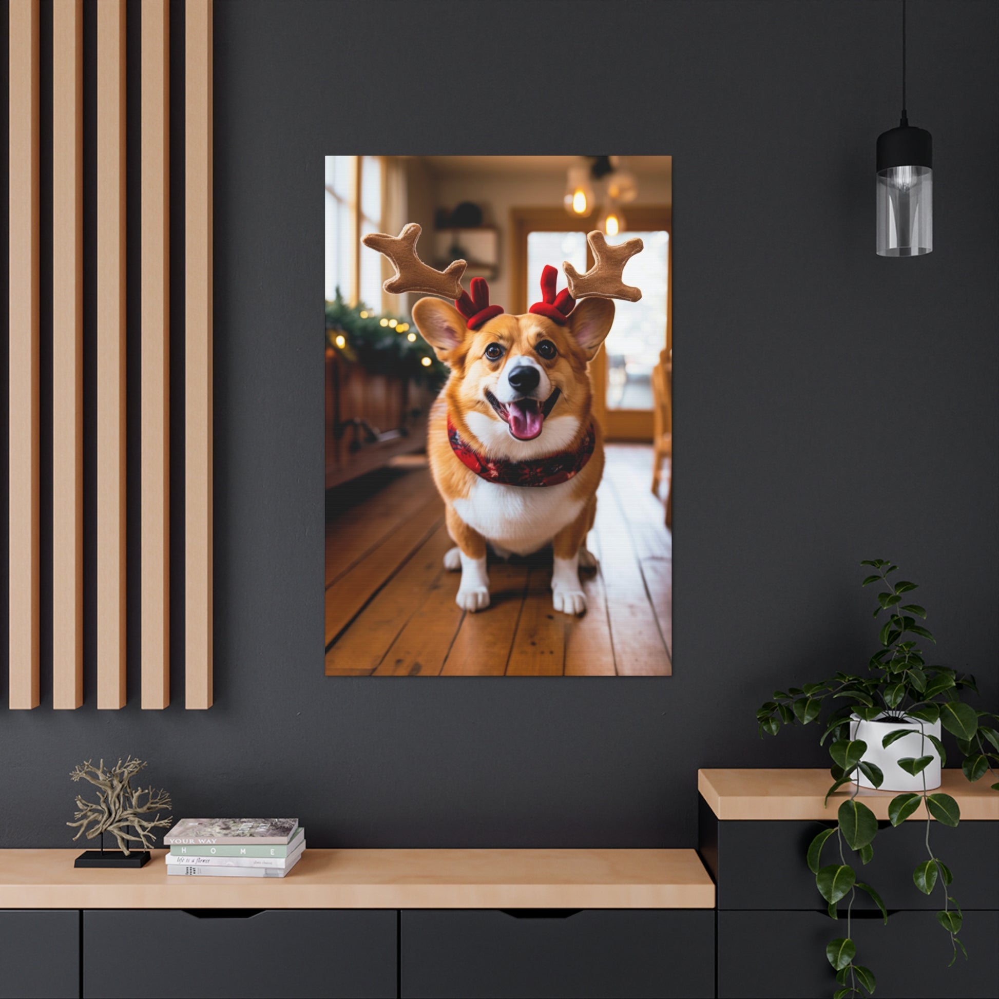 Christmas Pembroke Welsh Corgi wall decor